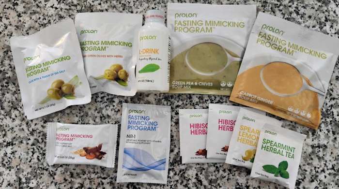 ProLon Diet food and drink packets